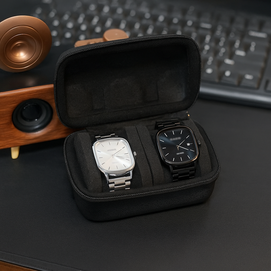 Watch Holder with 2 Slot Black